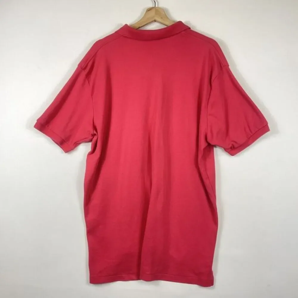 Ralph Lauren Vintage Polo Shirt Men XL Salmon Pink Short Sleeve Preppy Nautical